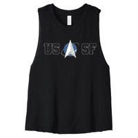 Space Force USSP Women's Racerback Cropped Tank