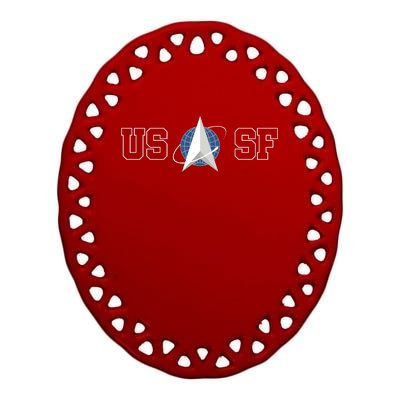 Space Force USSP Ceramic Oval Ornament