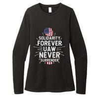 Solidarity Forever UAW Never Surrender UAW Laborer Worker Womens CVC Long Sleeve Shirt