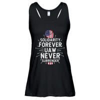 Solidarity Forever UAW Never Surrender UAW Laborer Worker Ladies Essential Flowy Tank