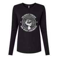 Solidarity Forever UAW Never Surrender UAW Union Strong Womens Cotton Relaxed Long Sleeve T-Shirt