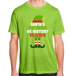 SantaS Favorite Us History Teacher Funny Christmas Vacation Meaningful Gift Adult ChromaSoft Performance T-Shirt