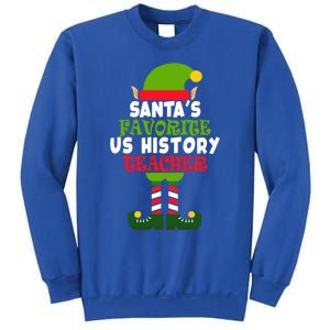 SantaS Favorite Us History Teacher Funny Christmas Vacation Meaningful Gift Sweatshirt