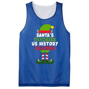 SantaS Favorite Us History Teacher Funny Christmas Vacation Meaningful Gift Mesh Reversible Basketball Jersey Tank