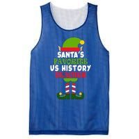 SantaS Favorite Us History Teacher Funny Christmas Vacation Meaningful Gift Mesh Reversible Basketball Jersey Tank