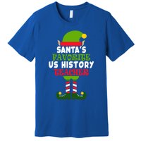 SantaS Favorite Us History Teacher Funny Christmas Vacation Meaningful Gift Premium T-Shirt