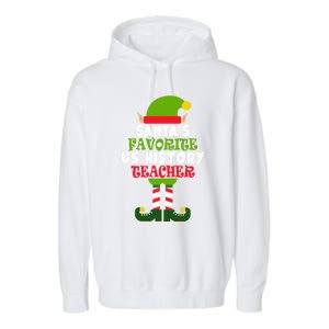 SantaS Favorite Us History Teacher Funny Christmas Vacation Meaningful Gift Garment-Dyed Fleece Hoodie