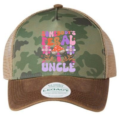 Somebody's Feral Uncle Groovy For Cool Uncle Gift For Uncle Legacy Tie Dye Trucker Hat