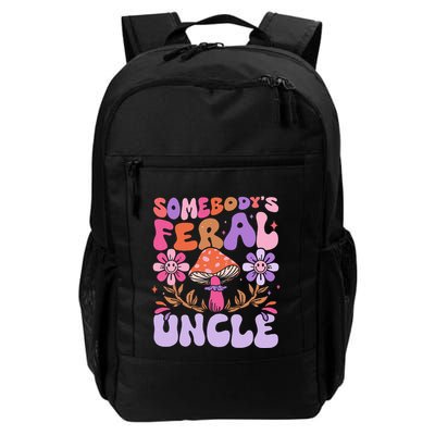Somebody's Feral Uncle Groovy For Cool Uncle Gift For Uncle Backpack