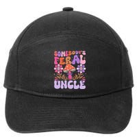Somebody's Feral Uncle Groovy For Cool Uncle Gift For Uncle 7-Panel Snapback Hat
