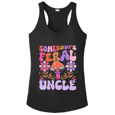 Somebody's Feral Uncle Groovy For Cool Uncle Gift For Uncle Ladies PosiCharge Competitor Racerback Tank