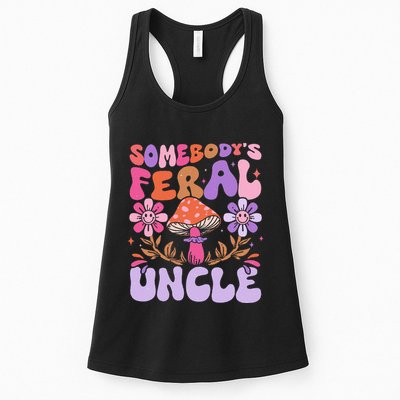 Somebody's Feral Uncle Groovy For Cool Uncle Gift For Uncle Womens Tank Top