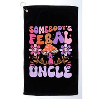 Somebody's Feral Uncle Groovy For Cool Uncle Gift For Uncle Golf Towel