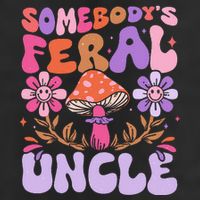 Somebody's Feral Uncle Groovy For Cool Uncle Gift For Uncle Microfiber Hand Towel