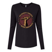 Solidarity Forever UAW Never Surrender UAW Union Strong Womens Cotton Relaxed Long Sleeve T-Shirt