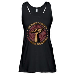 Solidarity Forever UAW Never Surrender UAW Union Strong Ladies Essential Flowy Tank