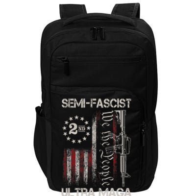 Semi Fascist Ultra Maga Political Humor Biden Quotes US Flag Impact Tech Backpack