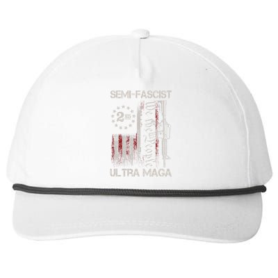 Semi Fascist Ultra Maga Political Humor Biden Quotes US Flag Snapback Five-Panel Rope Hat