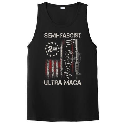 Semi Fascist Ultra Maga Political Humor Biden Quotes US Flag PosiCharge Competitor Tank