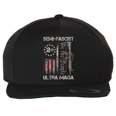 Semi Fascist Ultra Maga Political Humor Biden Quotes US Flag Wool Snapback Cap