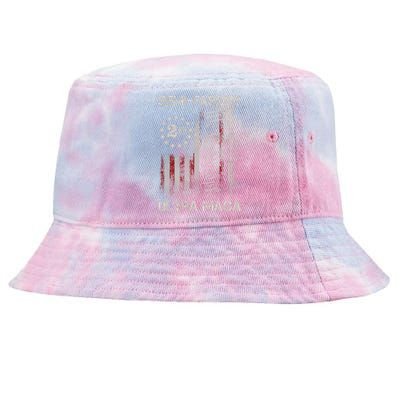 Semi Fascist Ultra Maga Political Humor Biden Quotes US Flag Tie-Dyed Bucket Hat