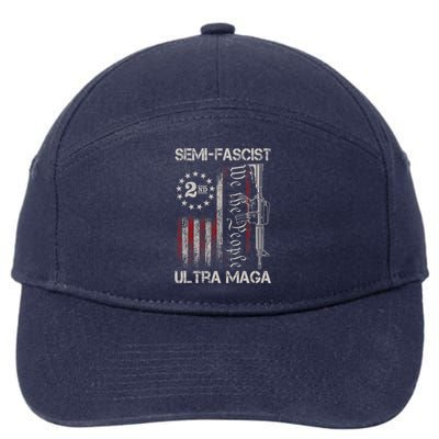 Semi Fascist Ultra Maga Political Humor Biden Quotes US Flag 7-Panel Snapback Hat