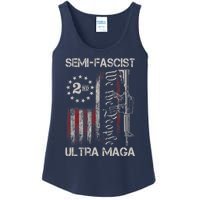 Semi Fascist Ultra Maga Political Humor Biden Quotes US Flag Ladies Essential Tank