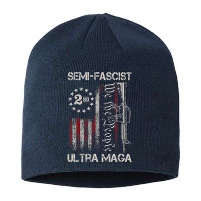 Semi Fascist Ultra Maga Political Humor Biden Quotes US Flag Sustainable Beanie