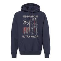 Semi Fascist Ultra Maga Political Humor Biden Quotes US Flag Premium Hoodie