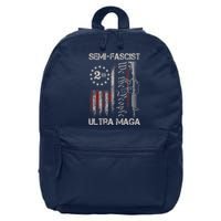 Semi Fascist Ultra Maga Political Humor Biden Quotes US Flag 16 in Basic Backpack