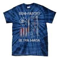 Semi Fascist Ultra Maga Political Humor Biden Quotes US Flag Tie-Dye T-Shirt