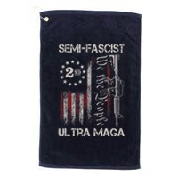 Semi Fascist Ultra Maga Political Humor Biden Quotes US Flag Platinum Collection Golf Towel