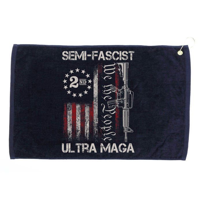 Semi Fascist Ultra Maga Political Humor Biden Quotes US Flag Grommeted Golf Towel