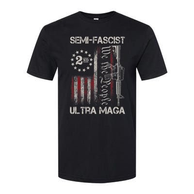 Semi Fascist Ultra Maga Political Humor Biden Quotes US Flag Softstyle CVC T-Shirt