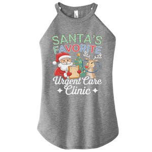 SantaS Favorite Urgent Care Clinic Christmas Women’s Perfect Tri Rocker Tank