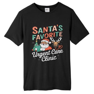 SantaS Favorite Urgent Care Clinic Christmas Tall Fusion ChromaSoft Performance T-Shirt