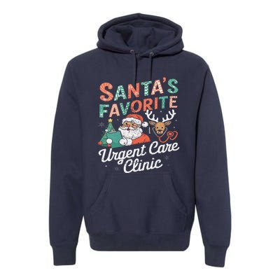 SantaS Favorite Urgent Care Clinic Christmas Premium Hoodie