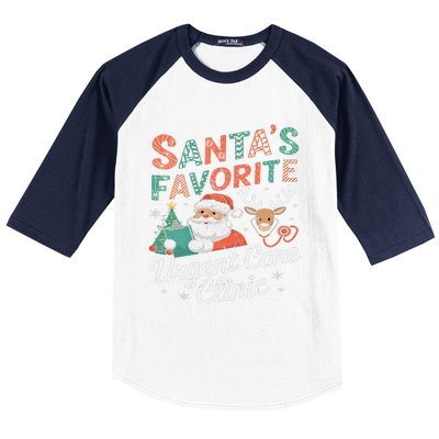 SantaS Favorite Urgent Care Clinic Christmas Baseball Sleeve Shirt