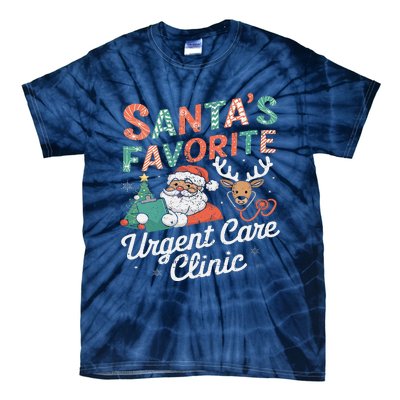 SantaS Favorite Urgent Care Clinic Christmas Tie-Dye T-Shirt