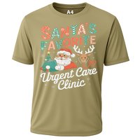 SantaS Favorite Urgent Care Clinic Christmas Cooling Performance Crew T-Shirt