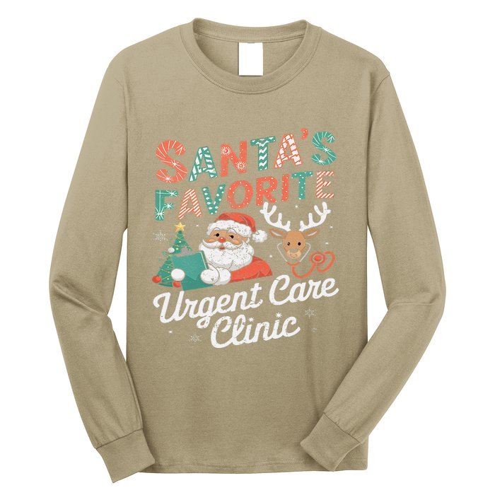 SantaS Favorite Urgent Care Clinic Christmas Long Sleeve Shirt