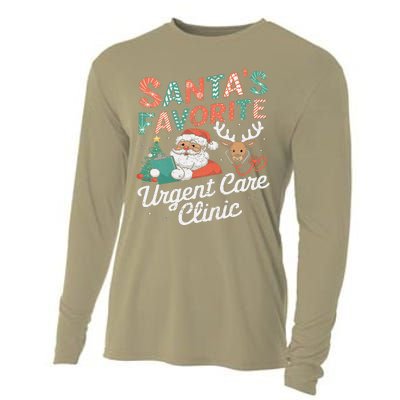 SantaS Favorite Urgent Care Clinic Christmas Cooling Performance Long Sleeve Crew