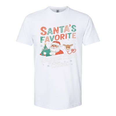 SantaS Favorite Urgent Care Clinic Christmas Softstyle CVC T-Shirt