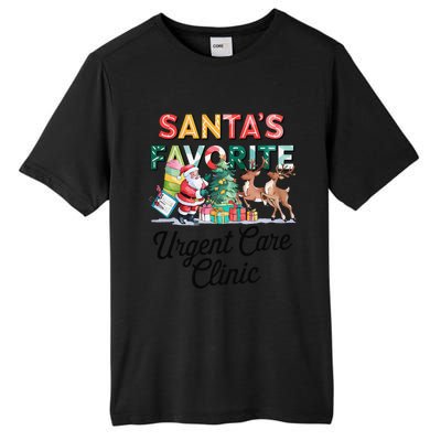 SantaS Favorite Urgent Care Clinic Merry Christmas Tall Fusion ChromaSoft Performance T-Shirt