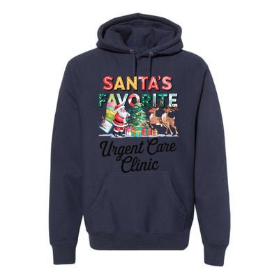 SantaS Favorite Urgent Care Clinic Merry Christmas Premium Hoodie