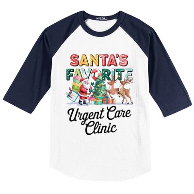 SantaS Favorite Urgent Care Clinic Merry Christmas Baseball Sleeve Shirt