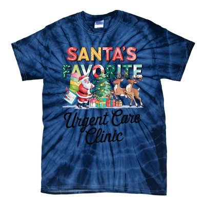 SantaS Favorite Urgent Care Clinic Merry Christmas Tie-Dye T-Shirt