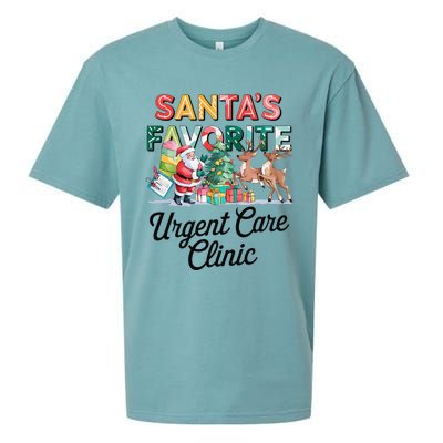 SantaS Favorite Urgent Care Clinic Merry Christmas Sueded Cloud Jersey T-Shirt