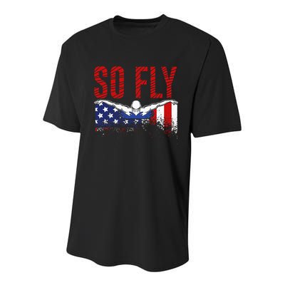 So Fly USA Swimming Team Sports Athlete US Swim Aquatic Youth Performance Sprint T-Shirt