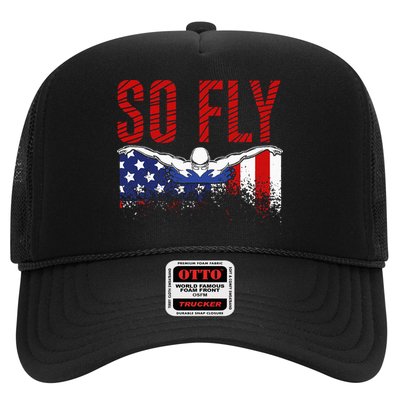 So Fly USA Swimming Team Sports Athlete US Swim Aquatic Trucker Hat